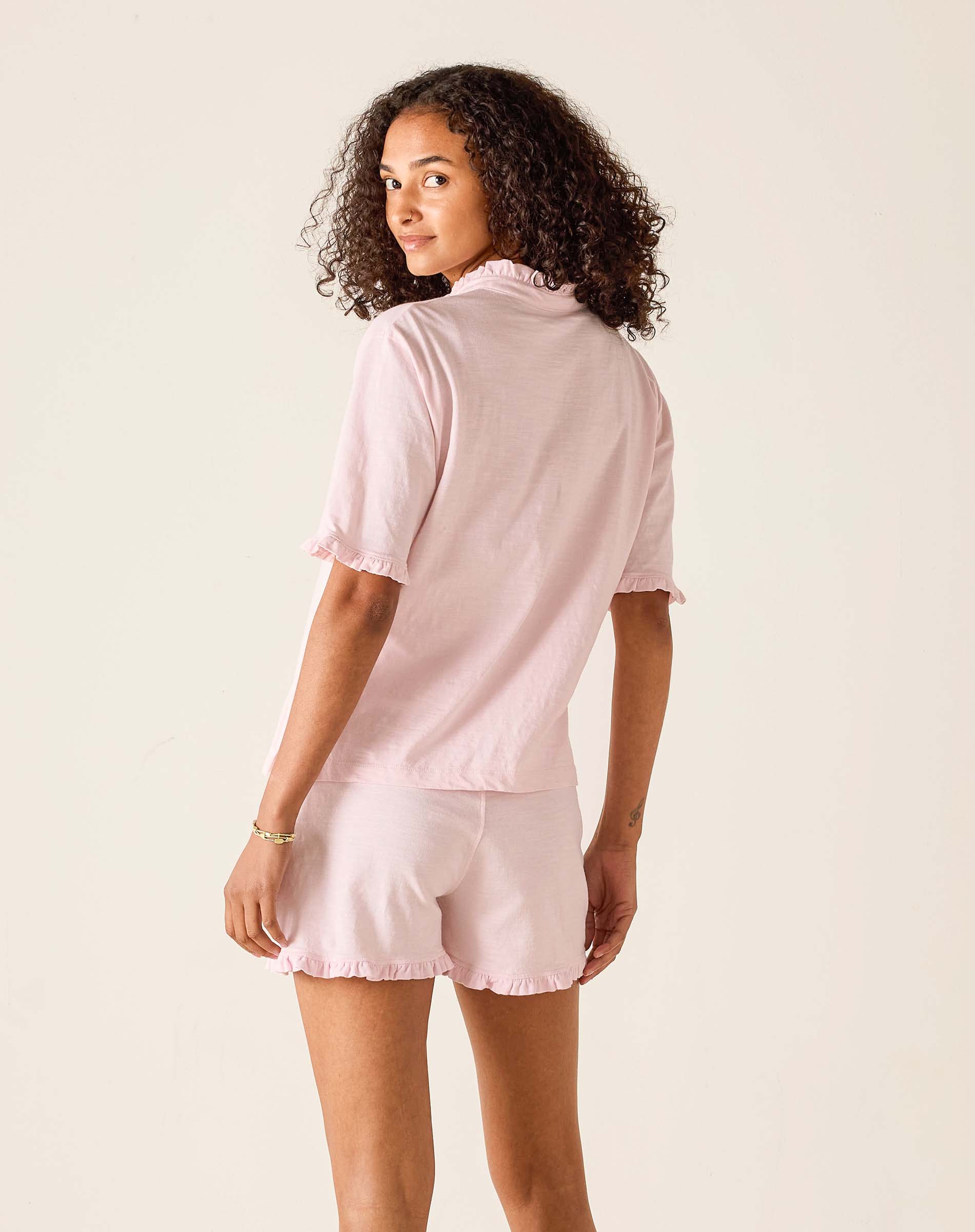 Josephine Ruffle Henley Tee