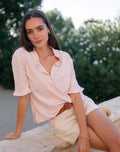 Josephine Ruffle Henley Tee