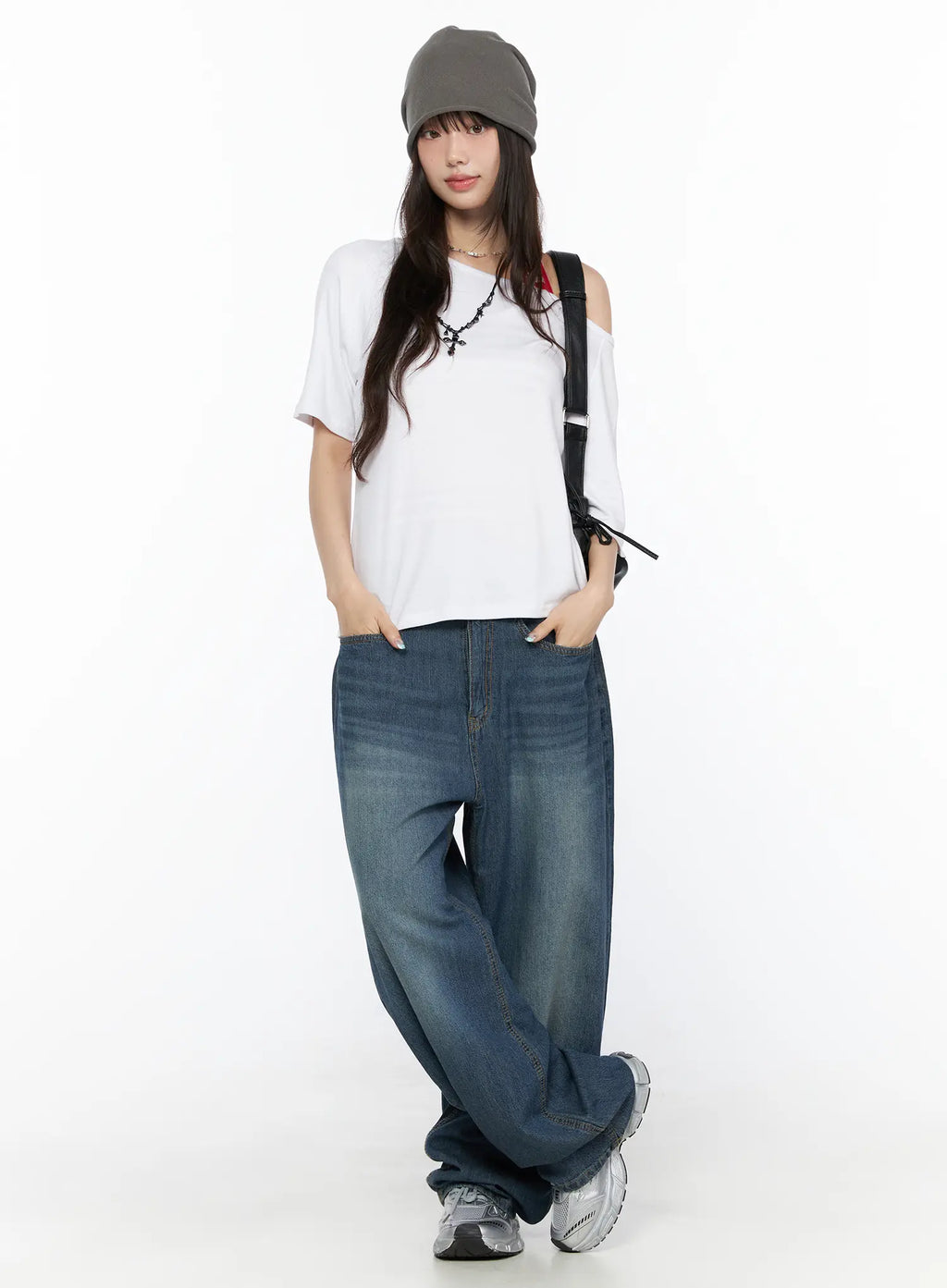 Ace Washed Wide Leg Jeans CL522