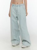Cove Washed Wide Leg Jeans CL521