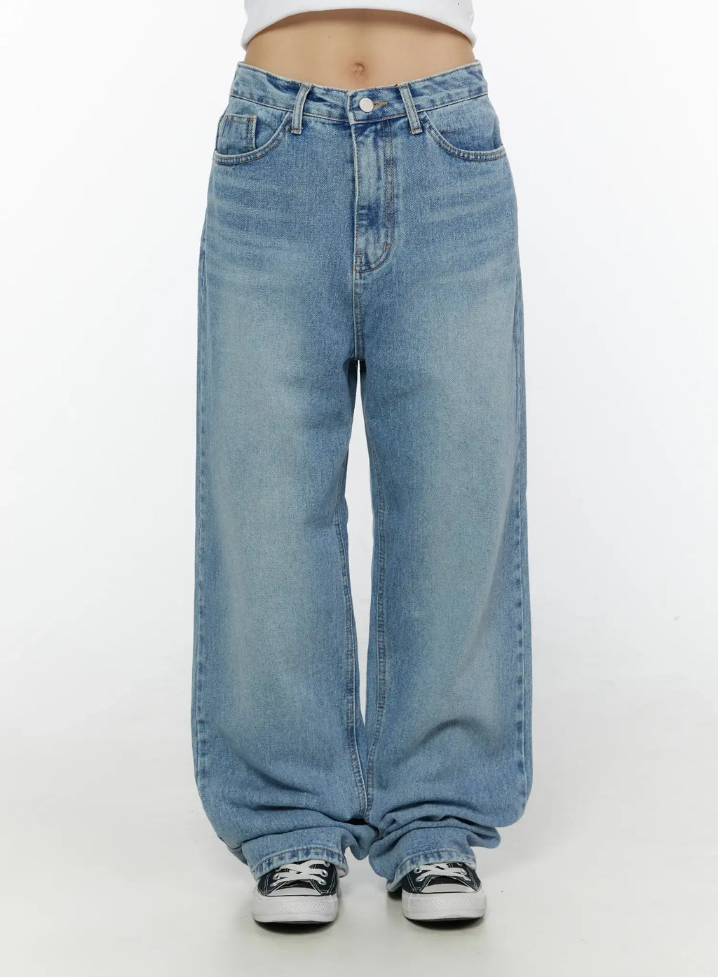 Delp Washed Wide Leg Jeans CG506