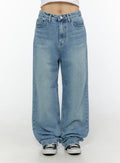 Delp Washed Wide Leg Jeans CG506