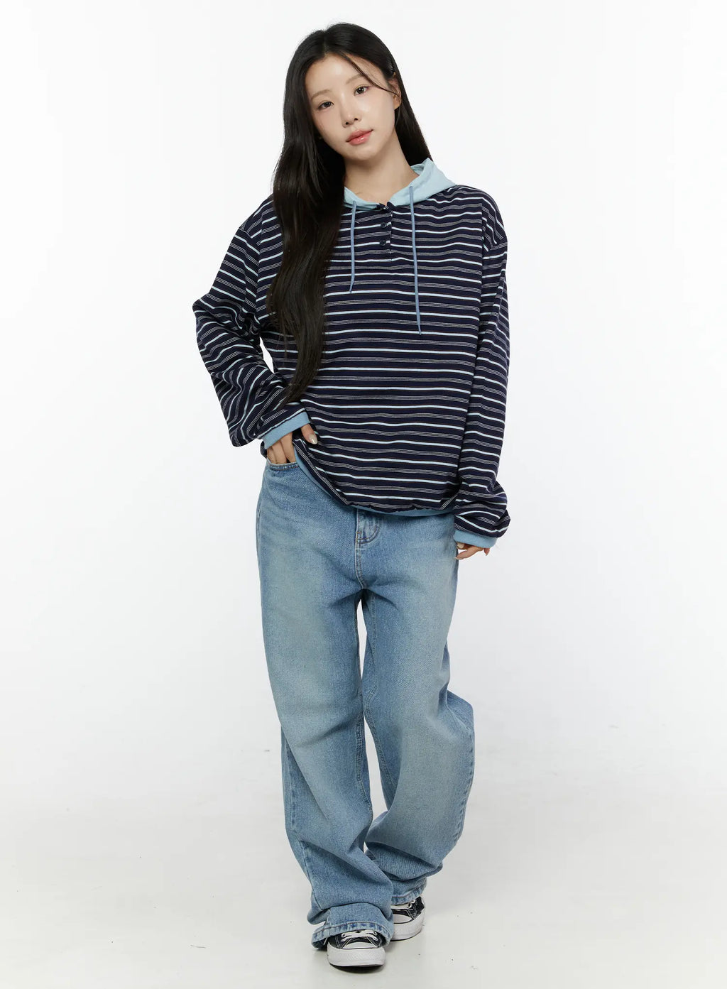 Delp Washed Wide Leg Jeans CG506