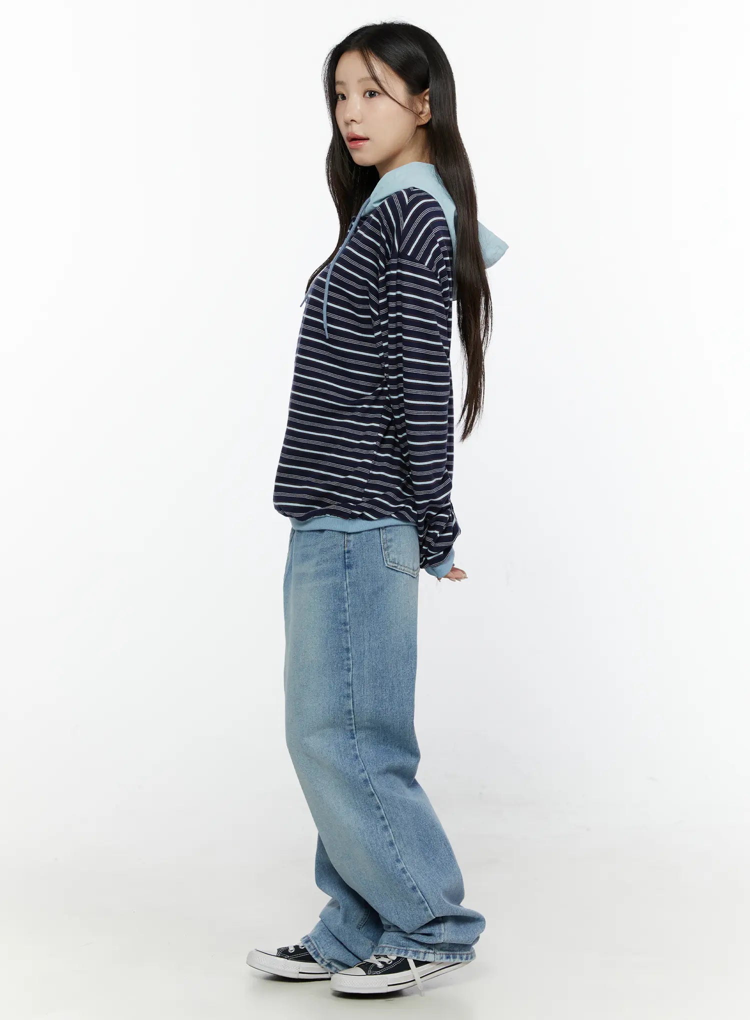 Delp Washed Wide Leg Jeans CG506