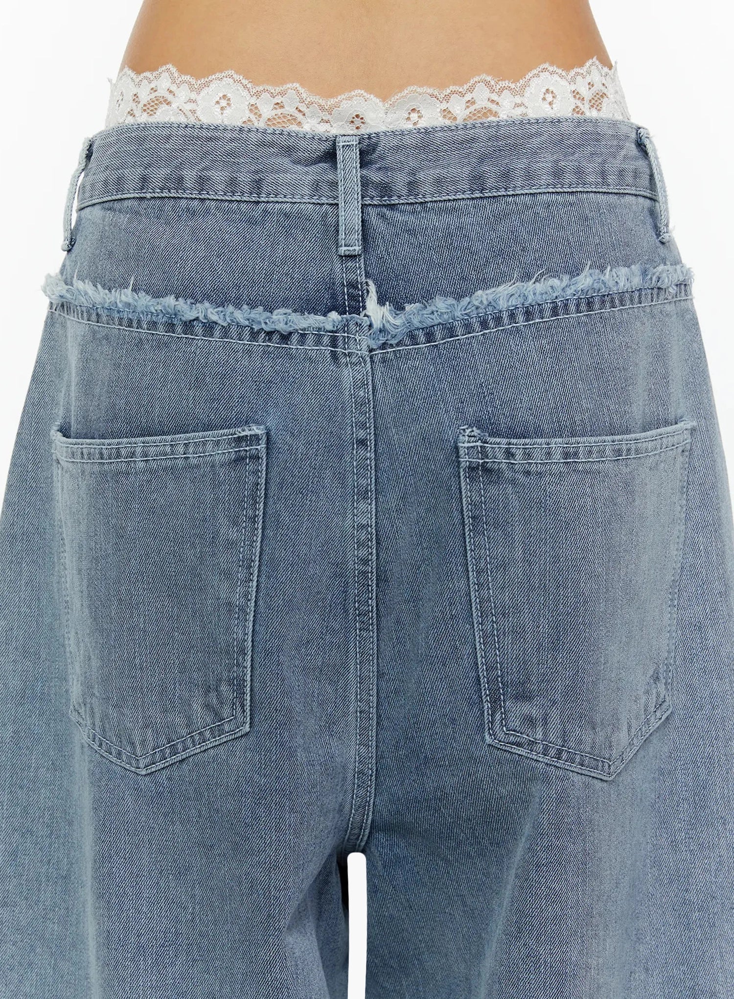 Gale Distressed Wide Leg Jeans IL530