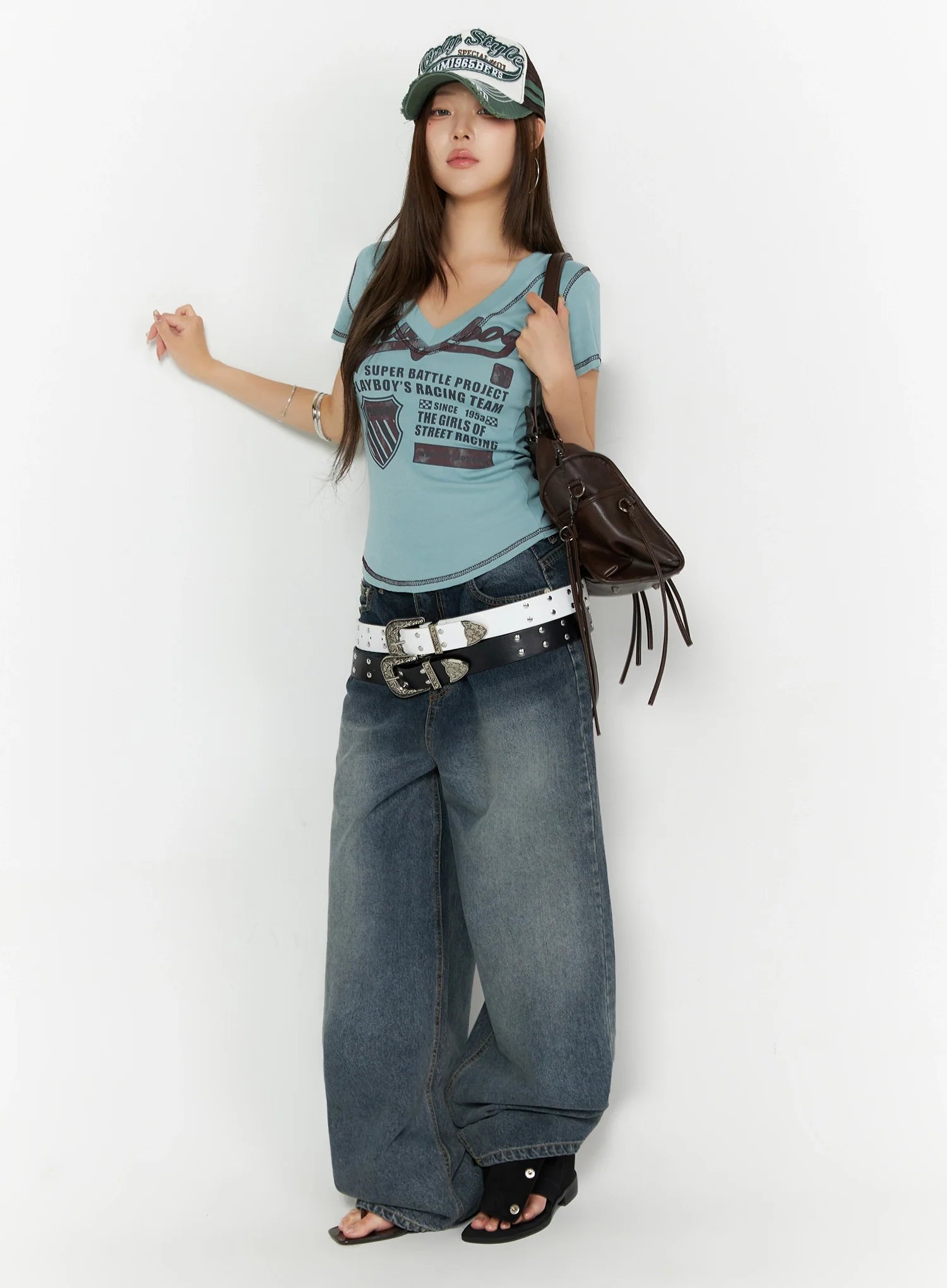 Greer Vintage Wash Baggy Jeans IL523