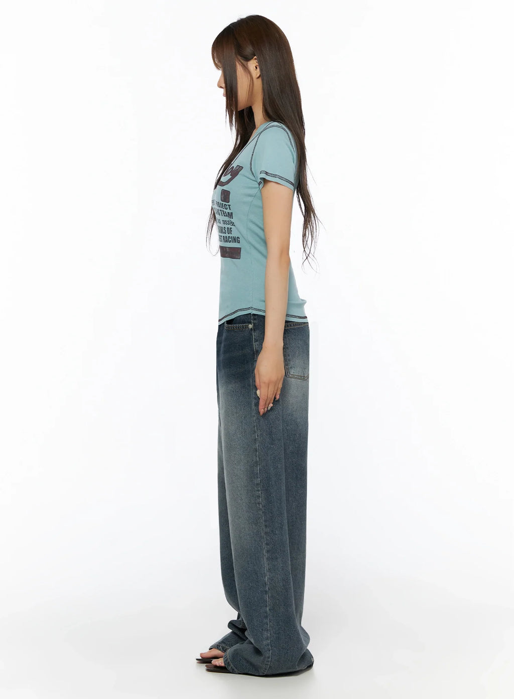 Greer Vintage Wash Baggy Jeans IL523