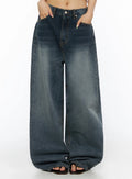 Greer Vintage Wash Baggy Jeans IL523