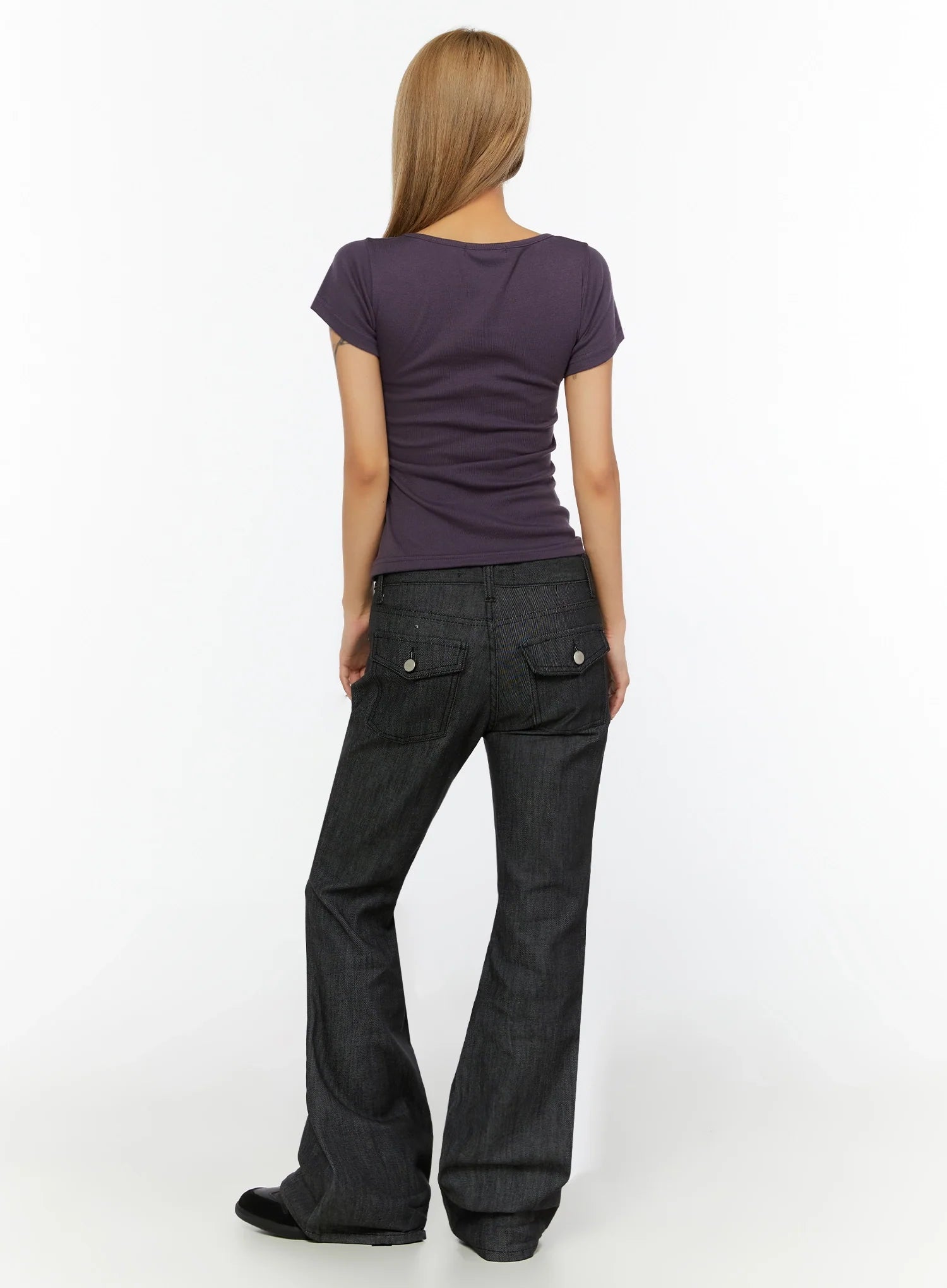 Hina No-Fade Bootcut Flared Jeans IL524