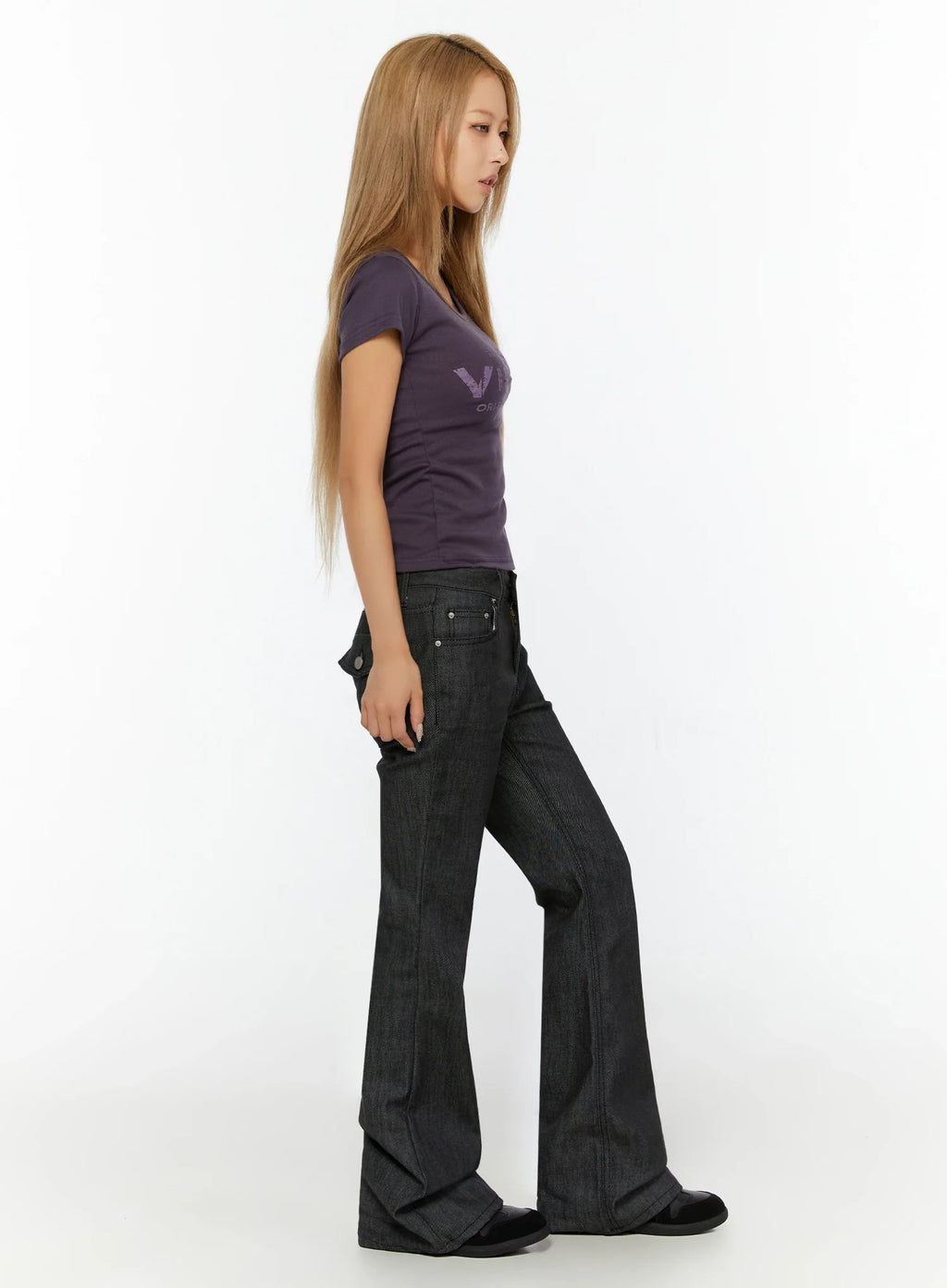 Hina No-Fade Bootcut Flared Jeans IL524