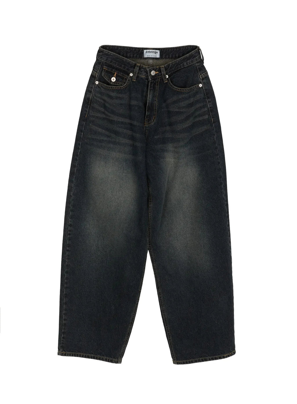 Jan Back Pocket Washed Wide Jeans IL515