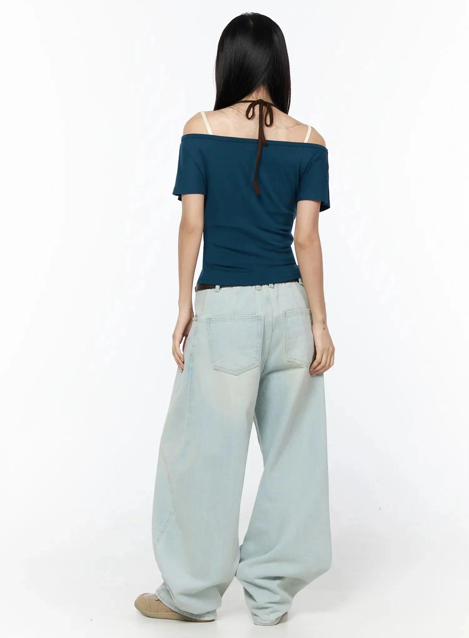 Kaela Light Wash Baggy Jeans IG507