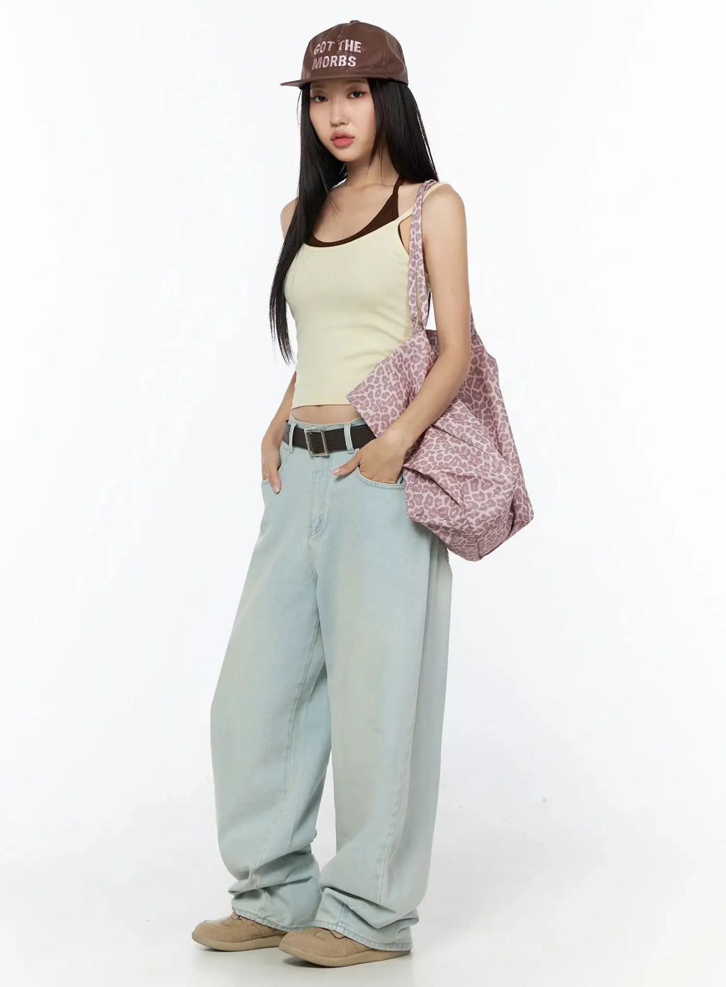 Kaela Light Wash Baggy Jeans IG507