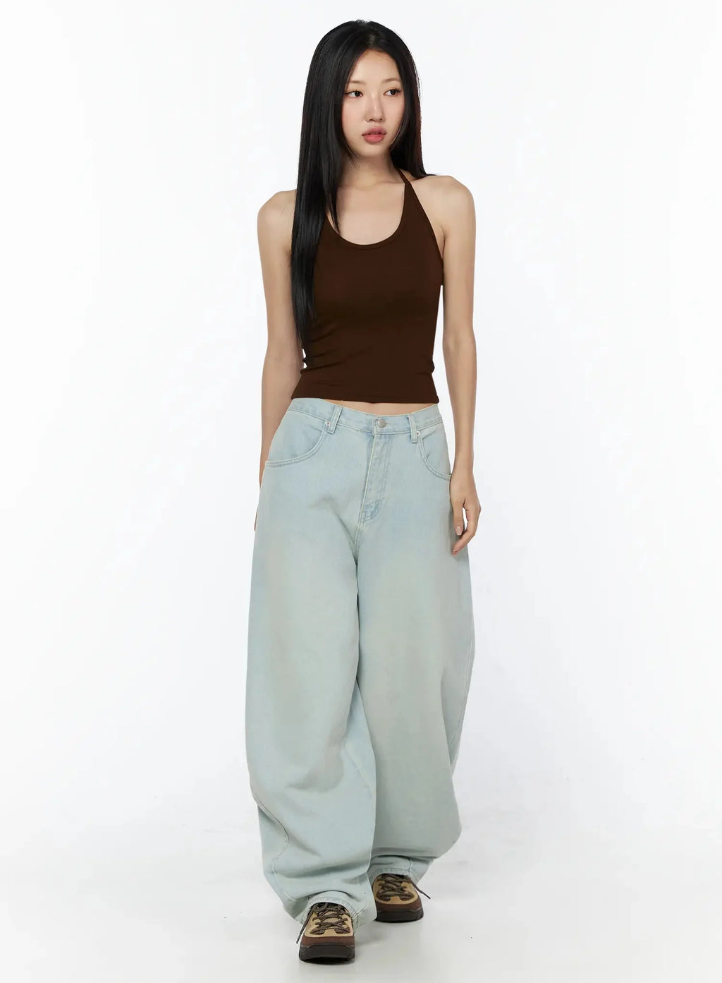 Kaela Light Wash Baggy Jeans IG507