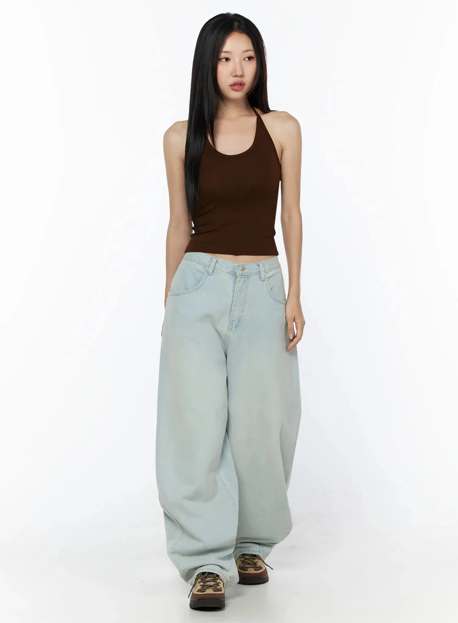Kaela Light Wash Baggy Jeans IG507