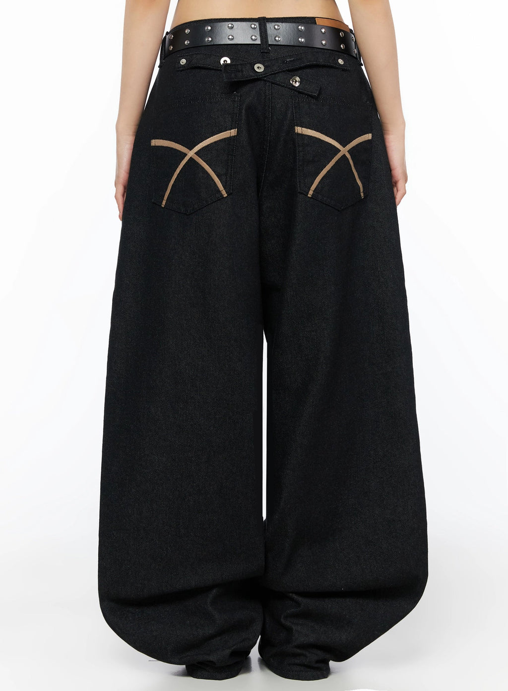 Kairo Back Buckle Wide Jeans IL515