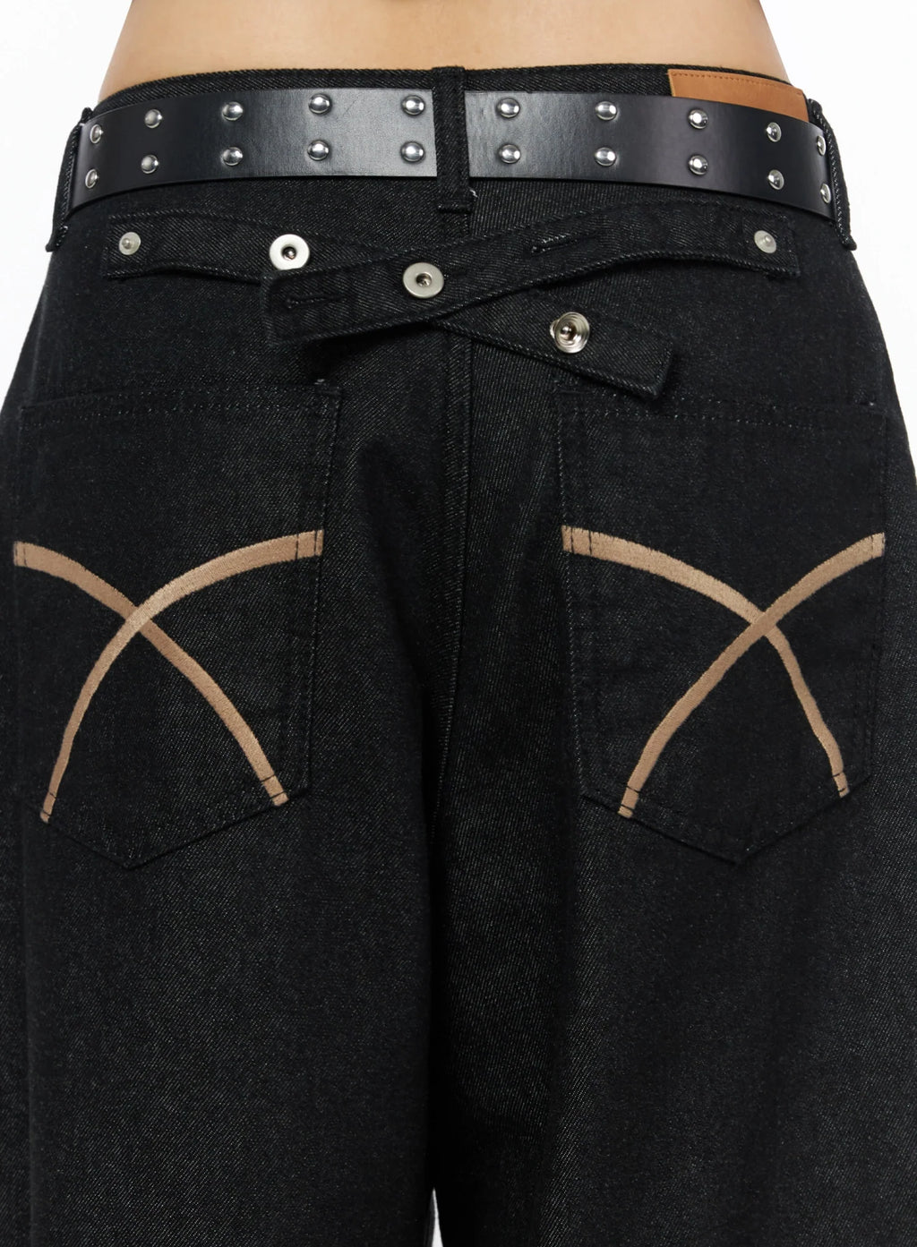 Kairo Back Buckle Wide Jeans IL515