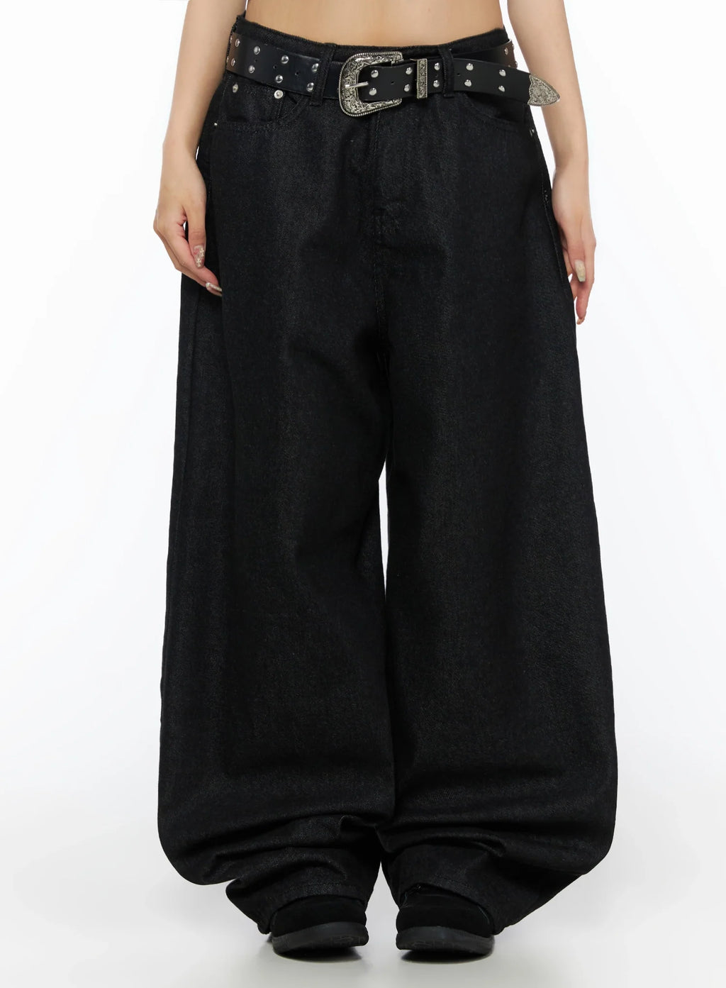 Kairo Back Buckle Wide Jeans IL515