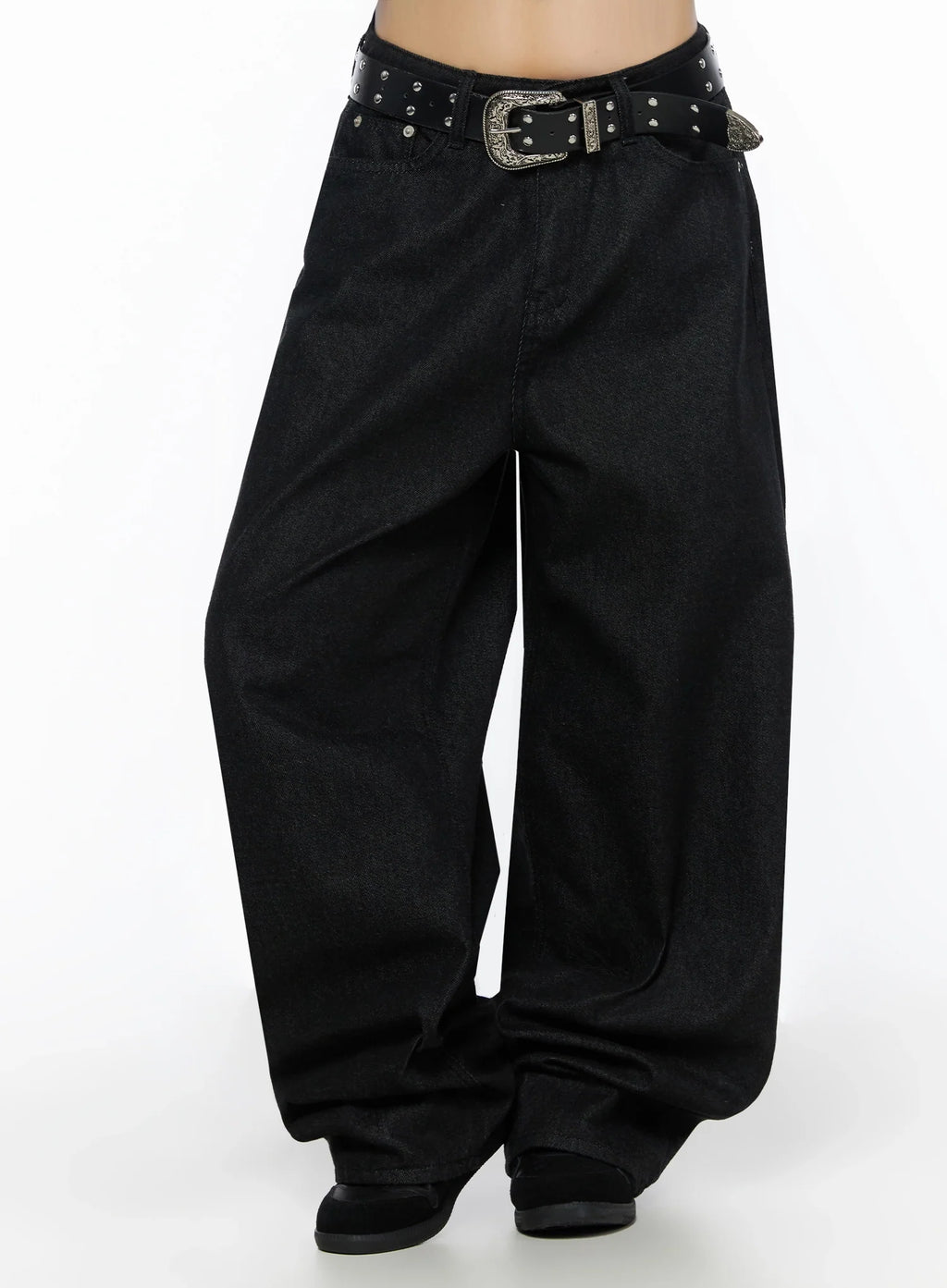 Kairo Back Buckle Wide Jeans IL515