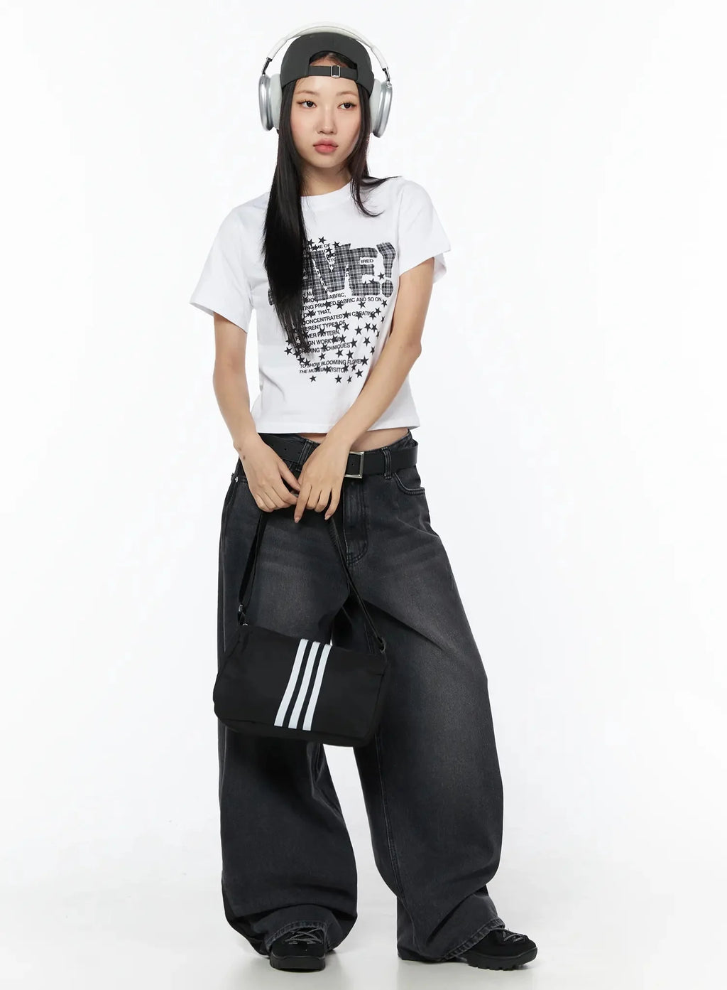 Kalyn Dark Wash Baggy Jeans IG510