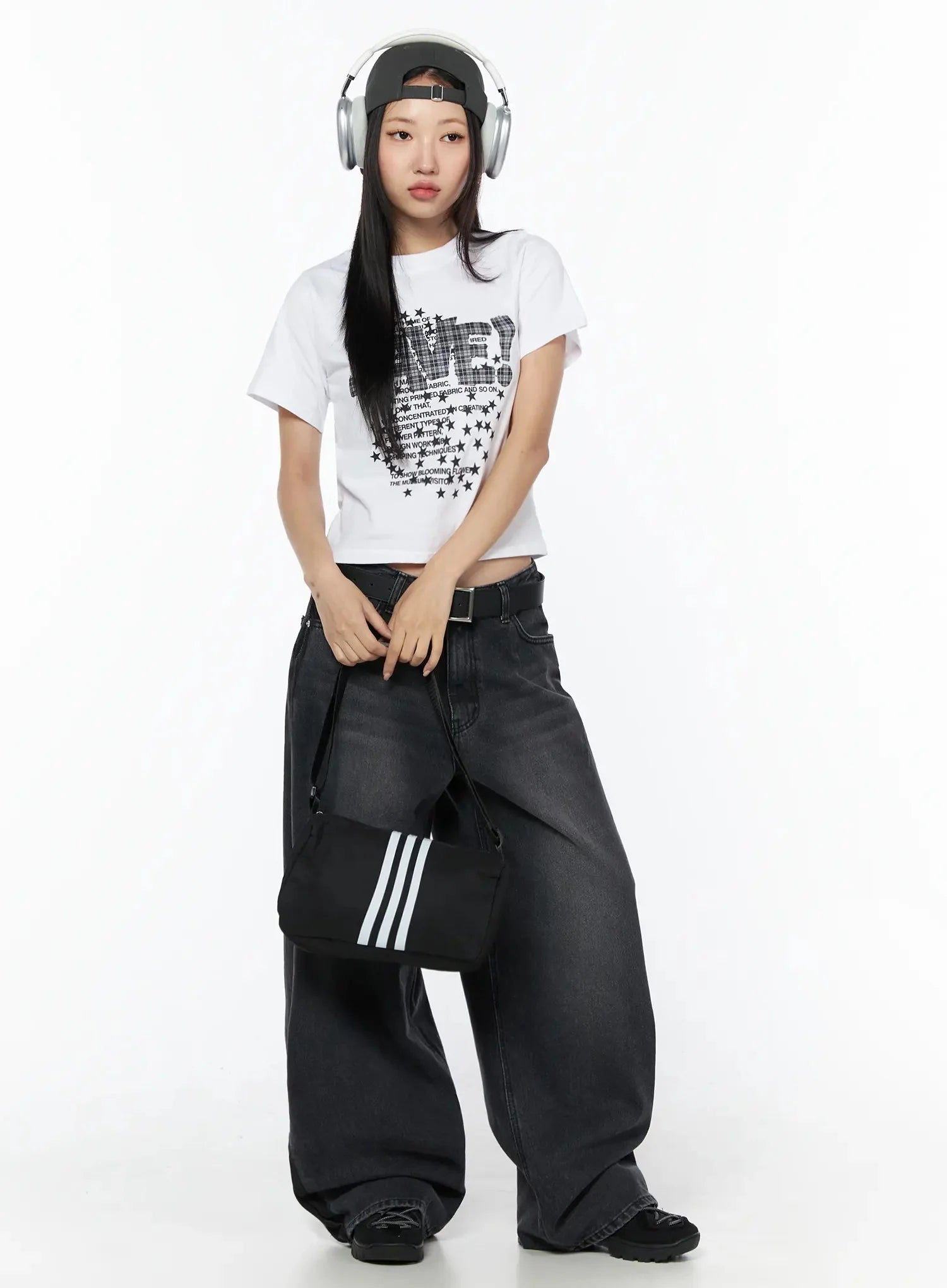 Kalyn Dark Wash Baggy Jeans IG510