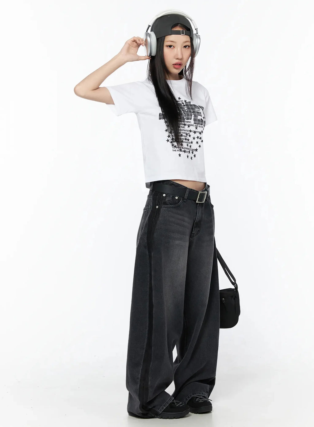 Kalyn Dark Wash Baggy Jeans IG510