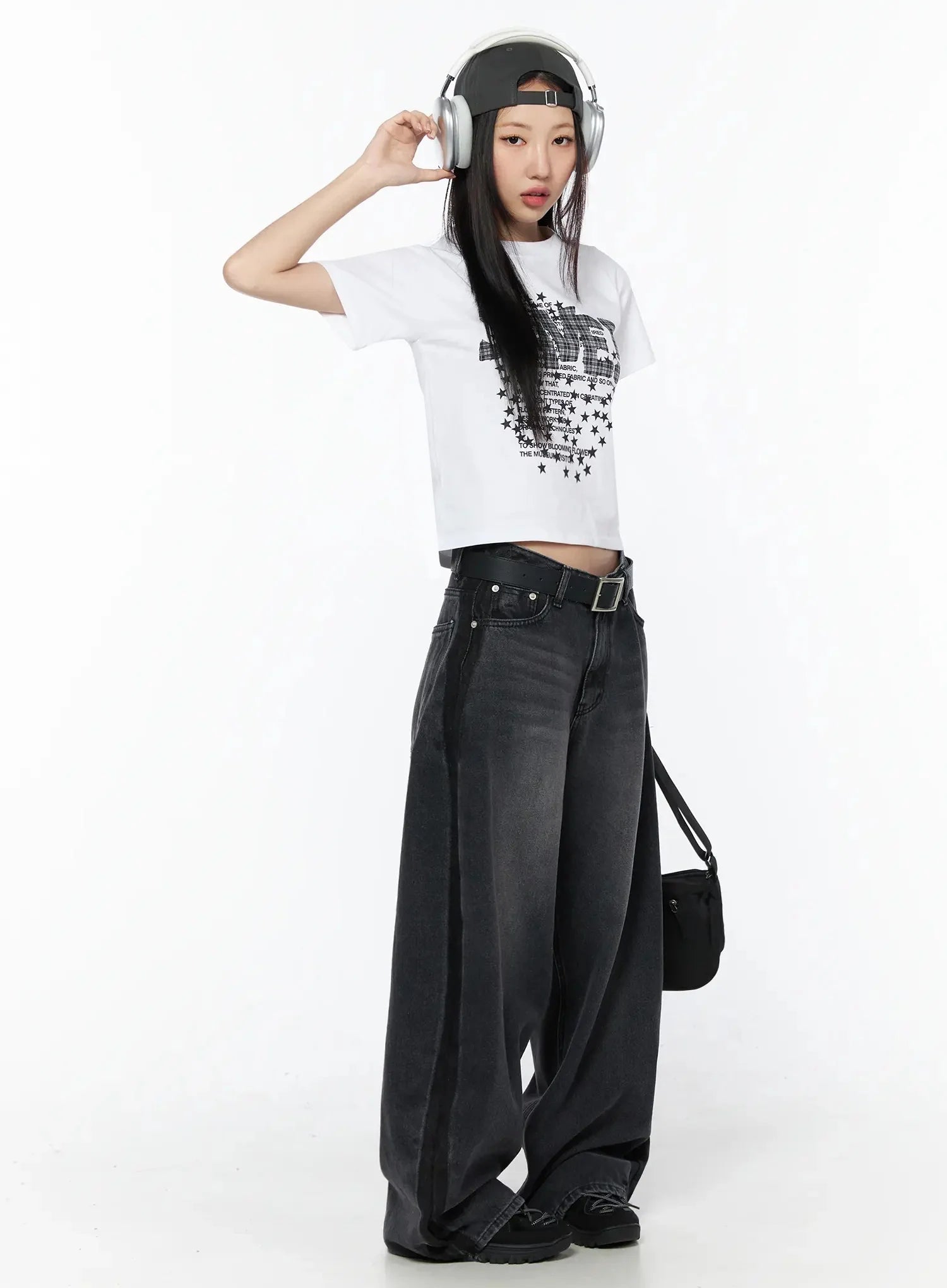 Kalyn Dark Wash Baggy Jeans IG510