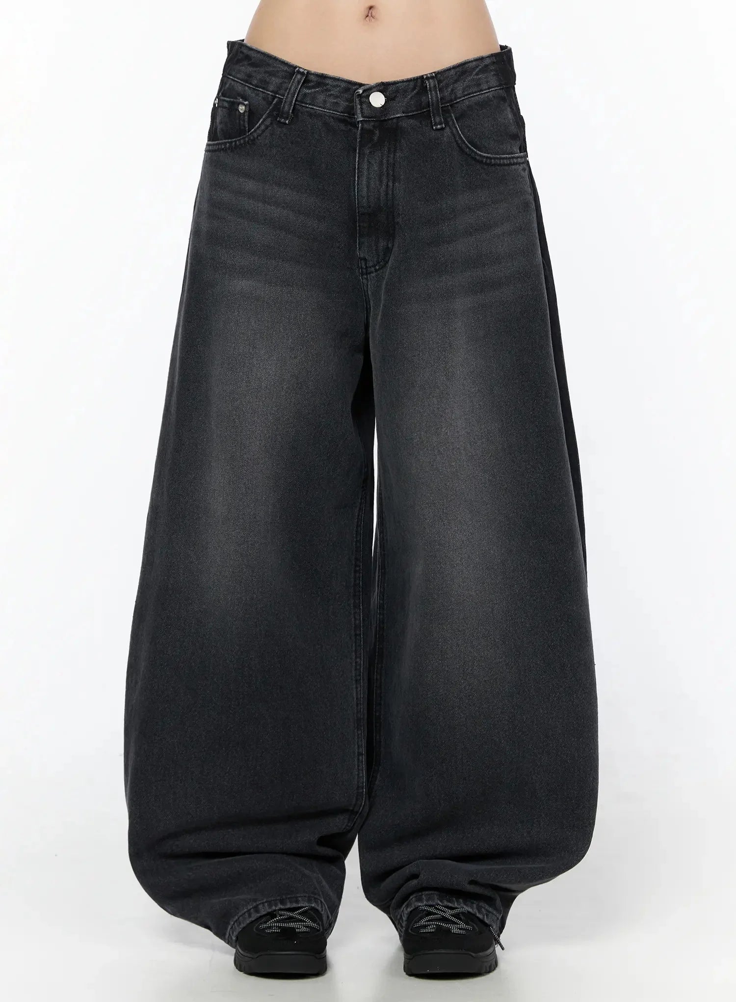 Kalyn Dark Wash Baggy Jeans IG510
