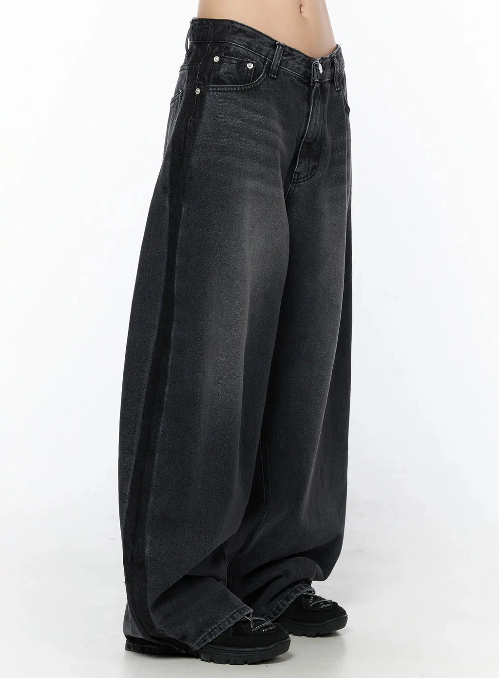 Kalyn Dark Wash Baggy Jeans IG510