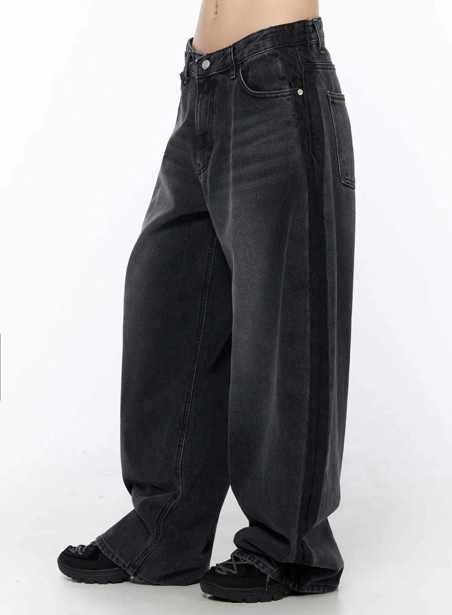 Kalyn Dark Wash Baggy Jeans IG510