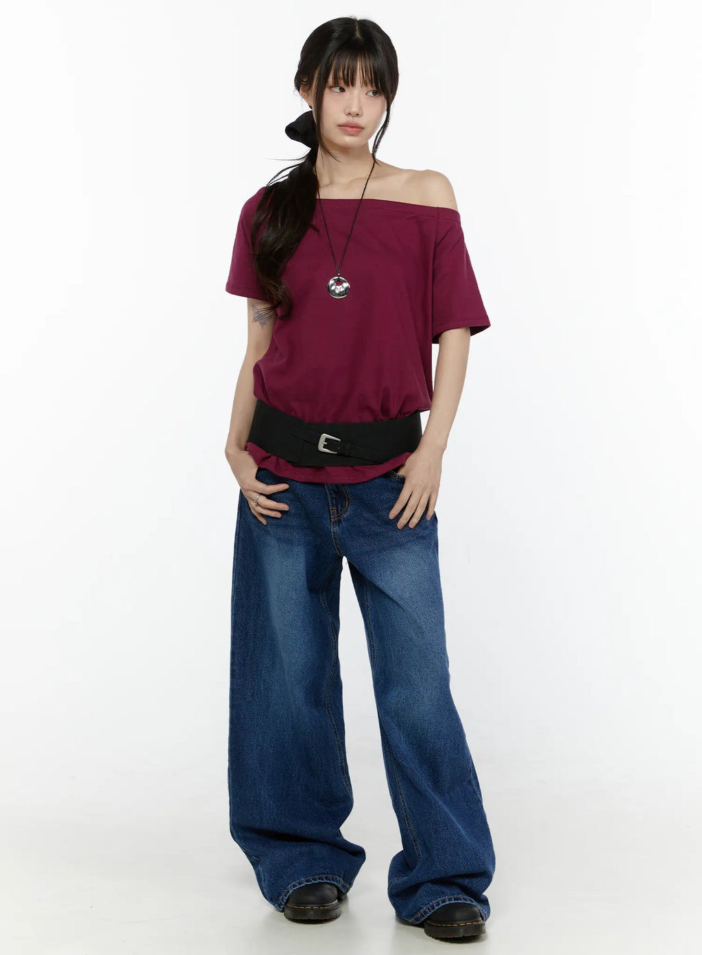Keaton Dark Wash Wide-Leg Jeans CG503