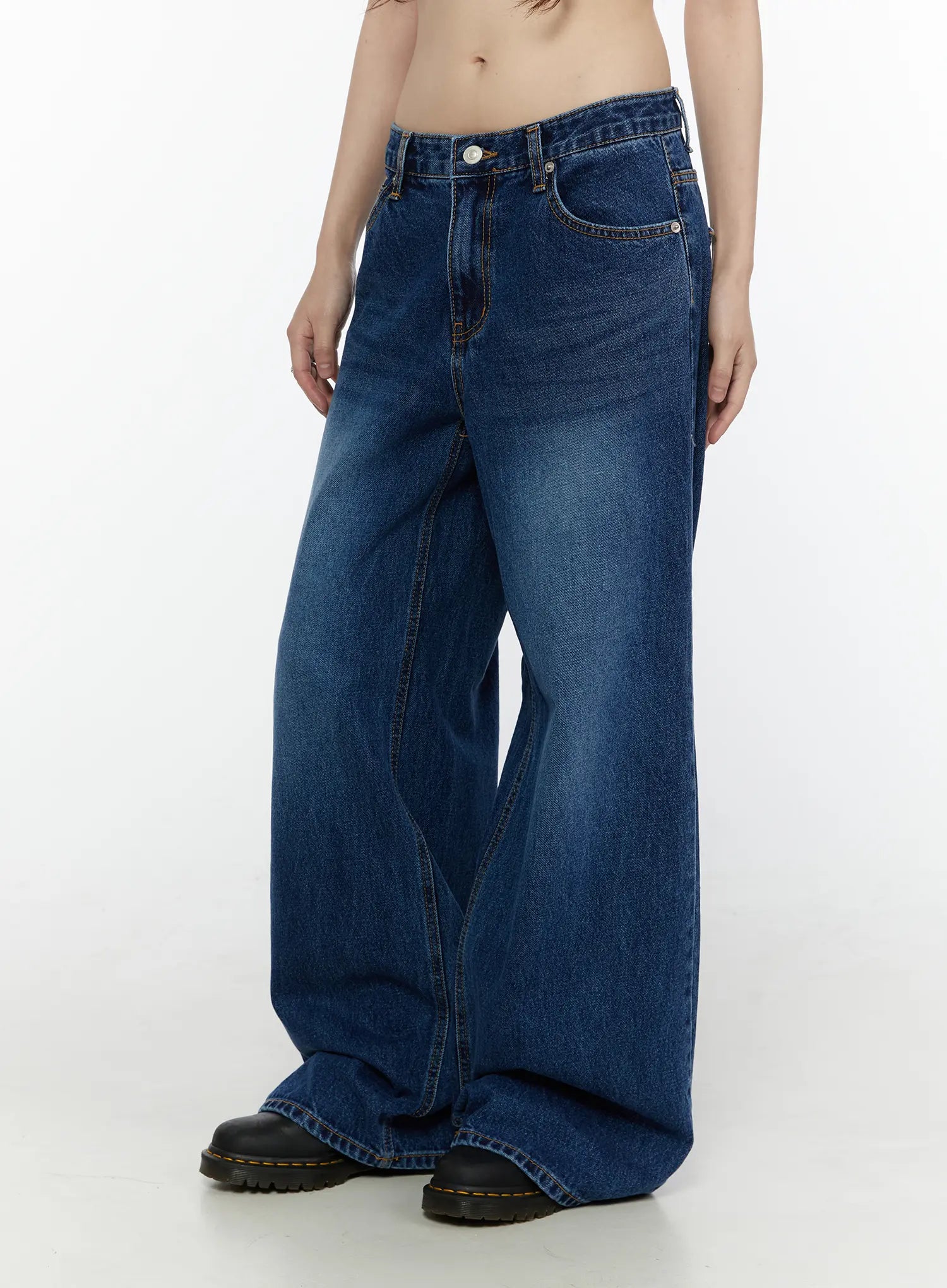 Keaton Dark Wash Wide-Leg Jeans CG503