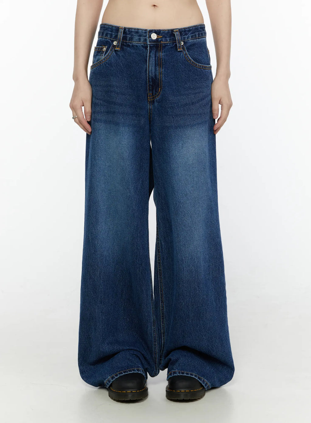 Keaton Dark Wash Wide-Leg Jeans CG503