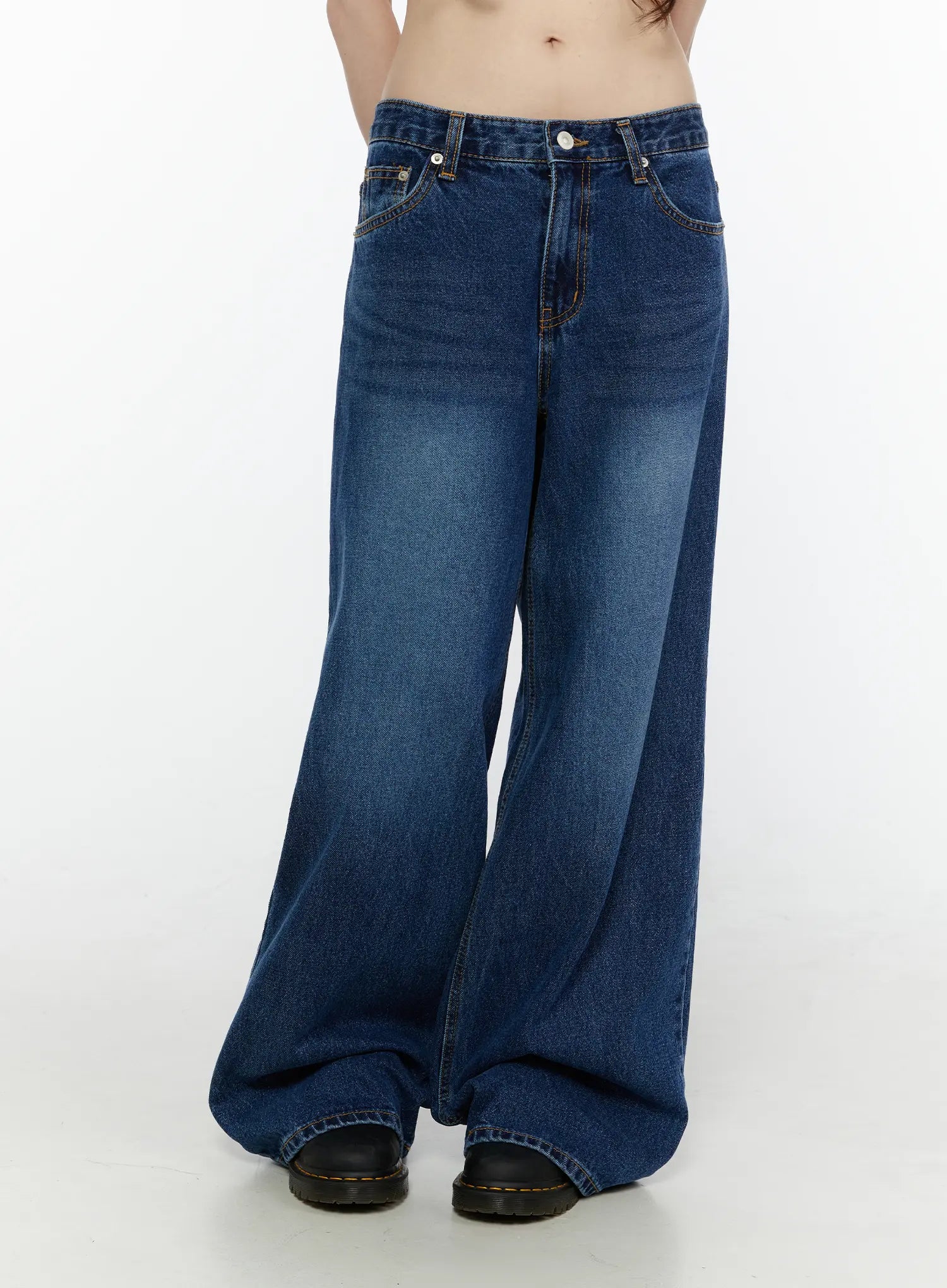 Keaton Dark Wash Wide-Leg Jeans CG503