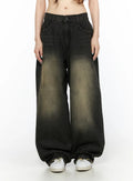 Keisha Washed Baggy Jeans CL523