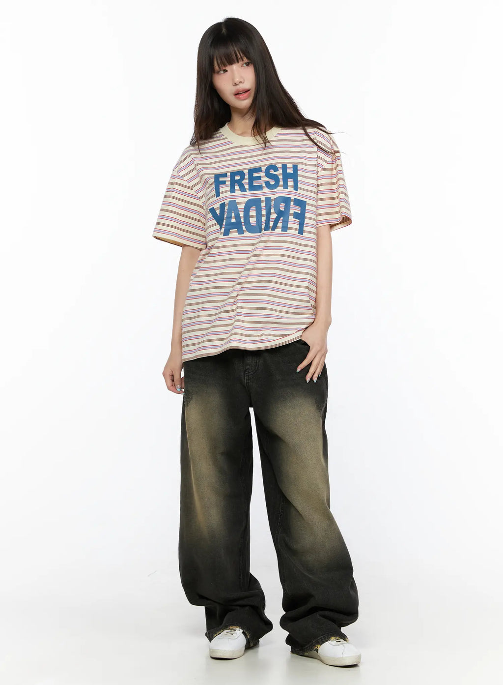 Keisha Washed Baggy Jeans CL523