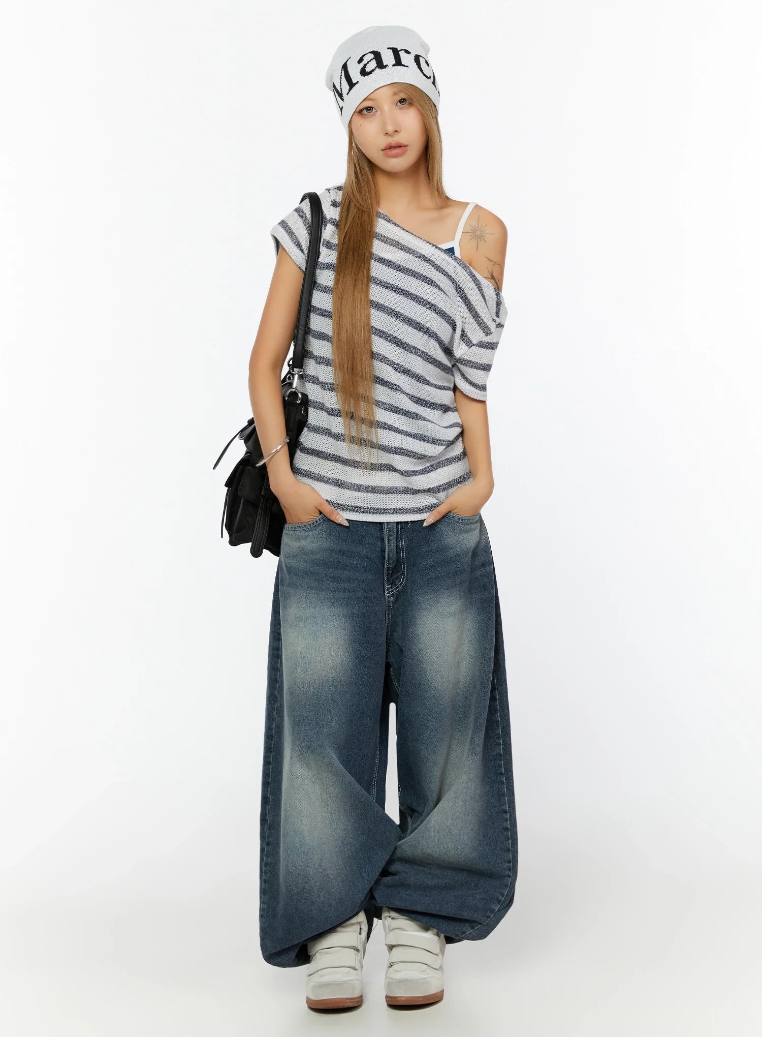 Kenji Baggy Wide-Leg Jeans IL524