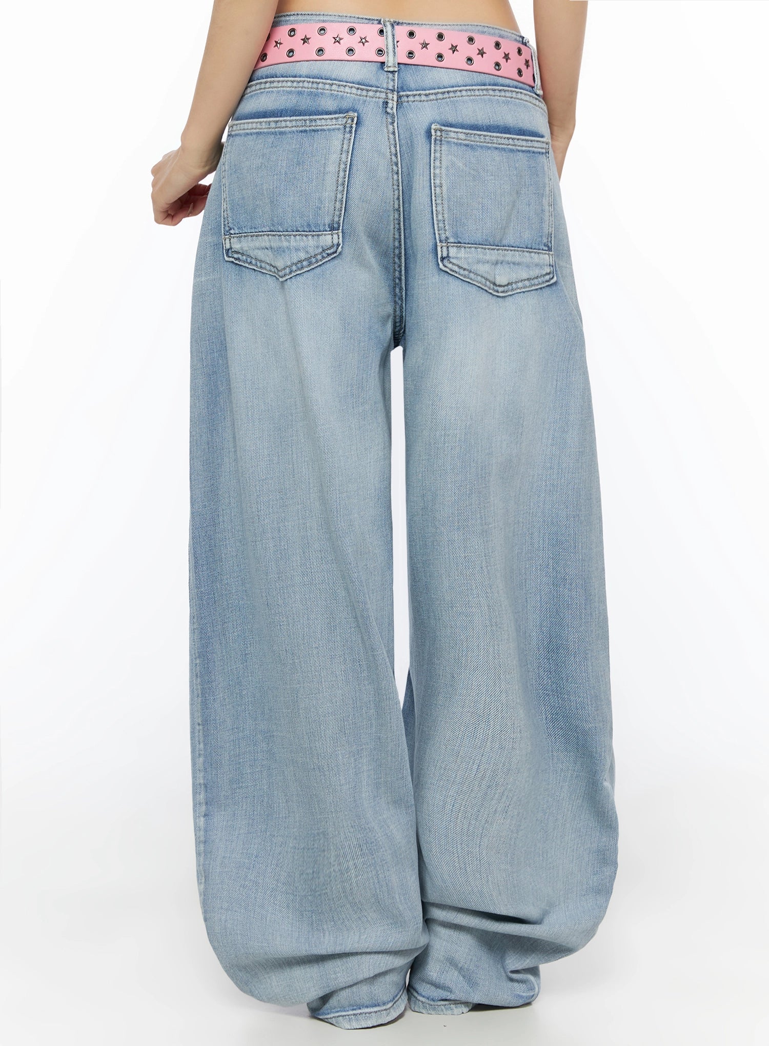 Kit Washed Wide Leg Jeans IL523