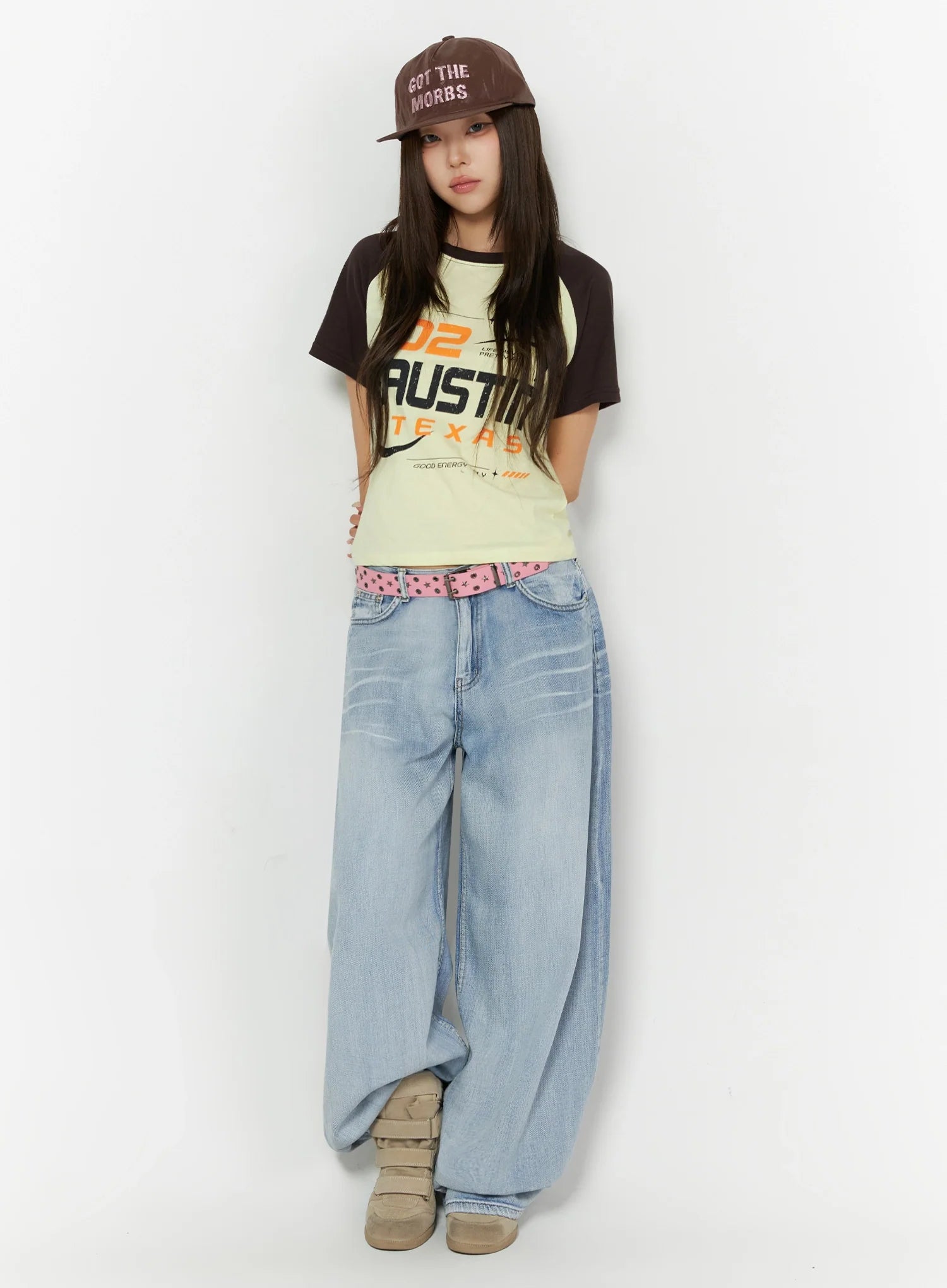Kit Washed Wide Leg Jeans IL523