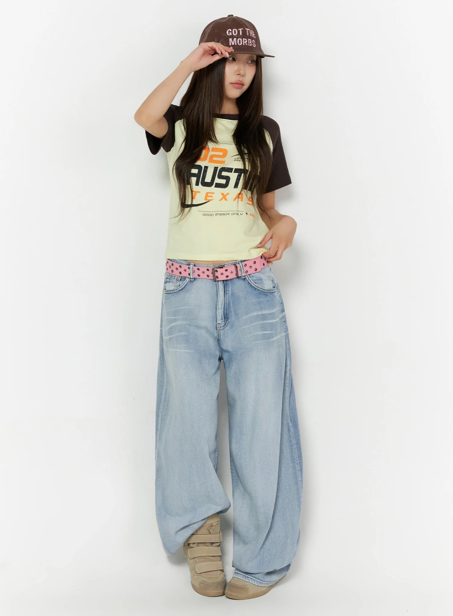 Kit Washed Wide Leg Jeans IL523