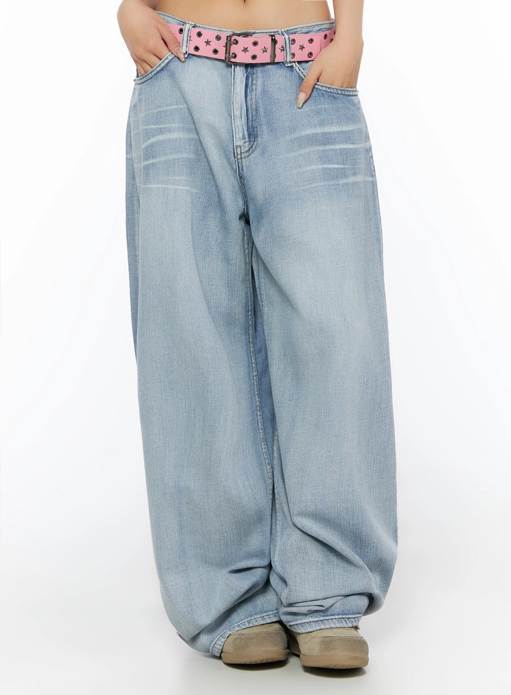 Kit Washed Wide Leg Jeans IL523
