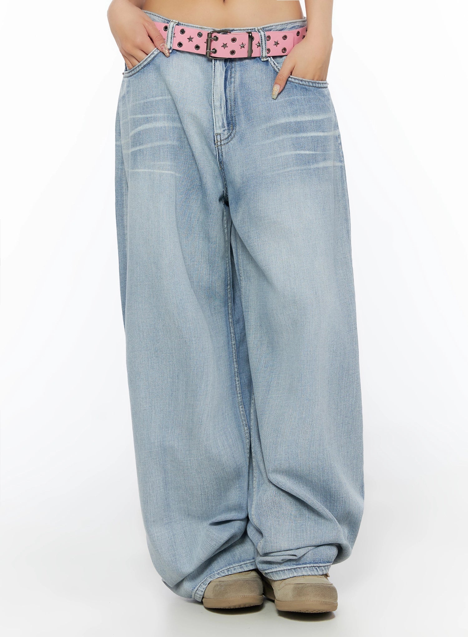 Kit Washed Wide Leg Jeans IL523