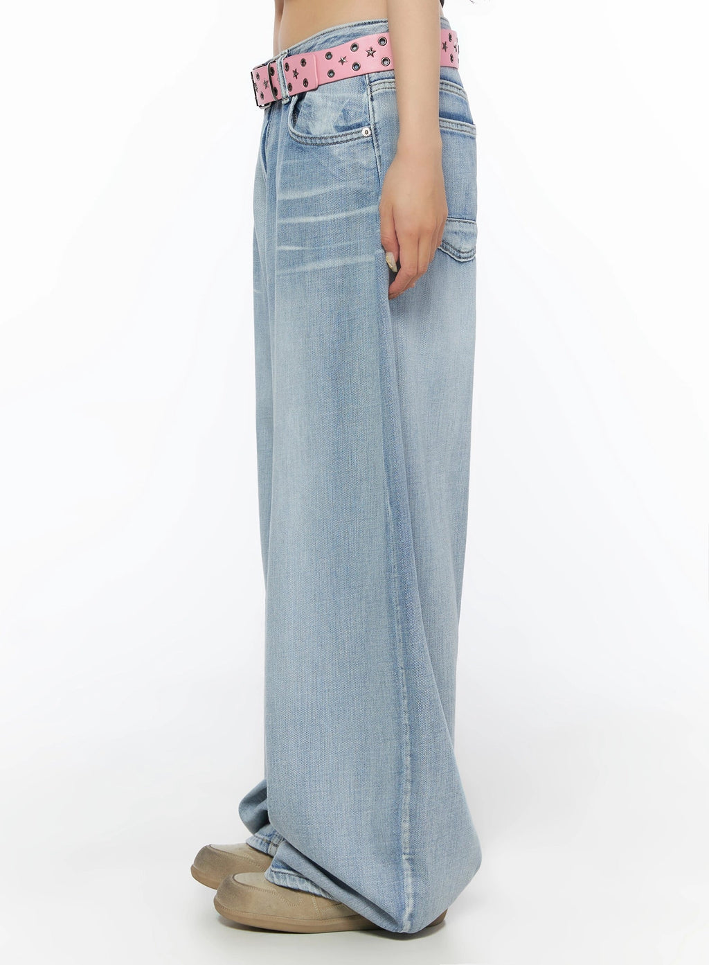 Kit Washed Wide Leg Jeans IL523