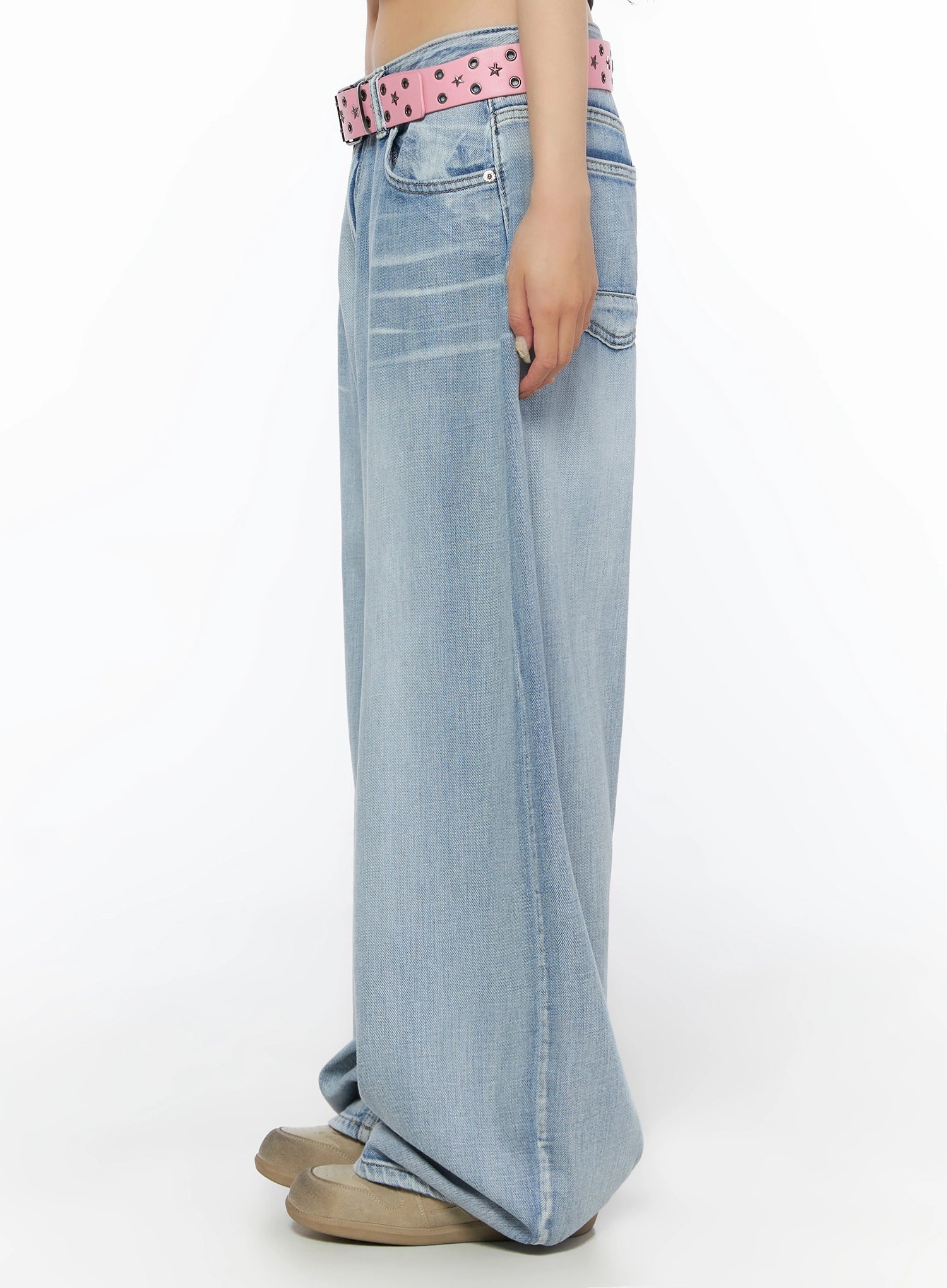 Kit Washed Wide Leg Jeans IL523