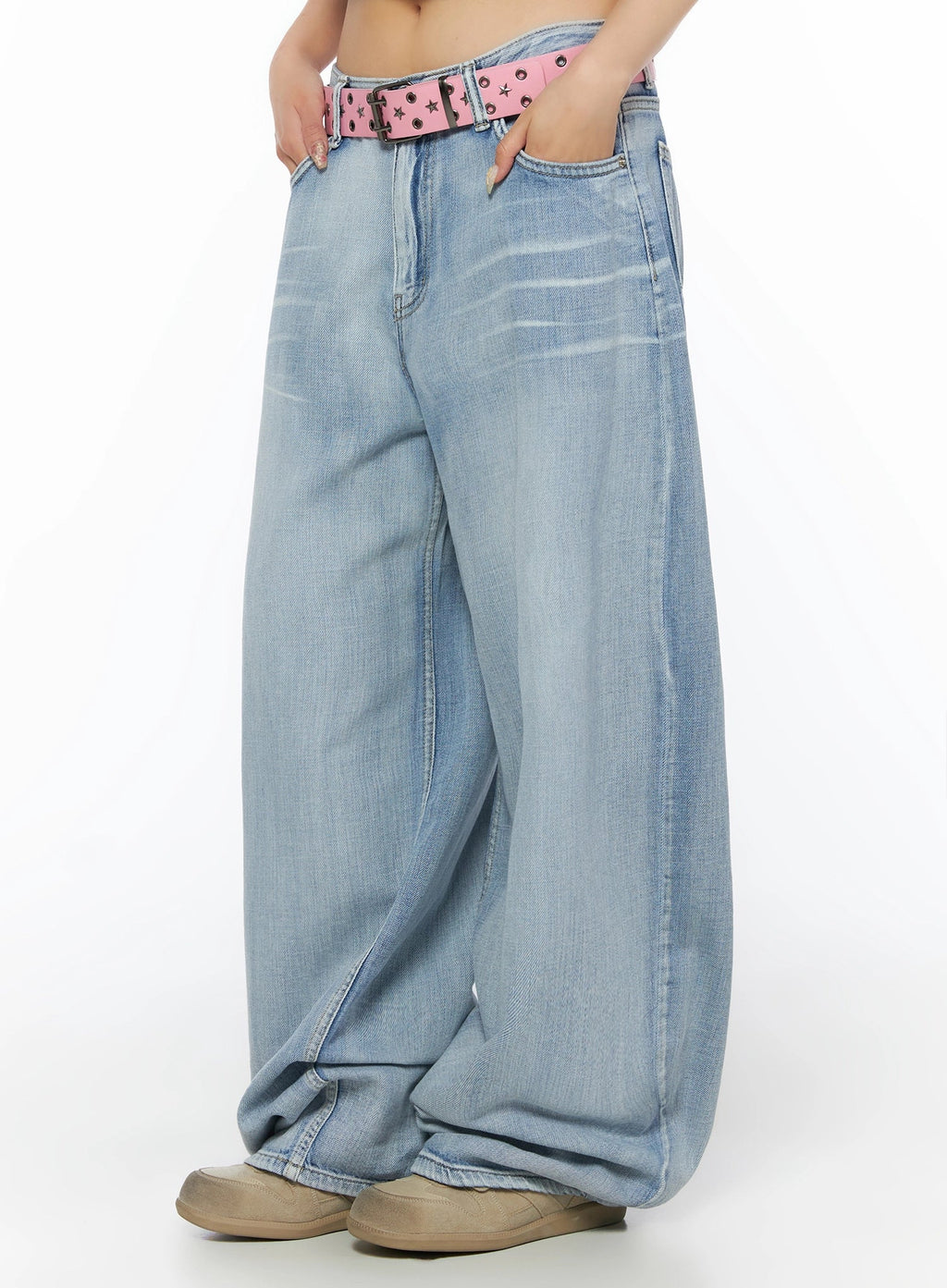 Kit Washed Wide Leg Jeans IL523