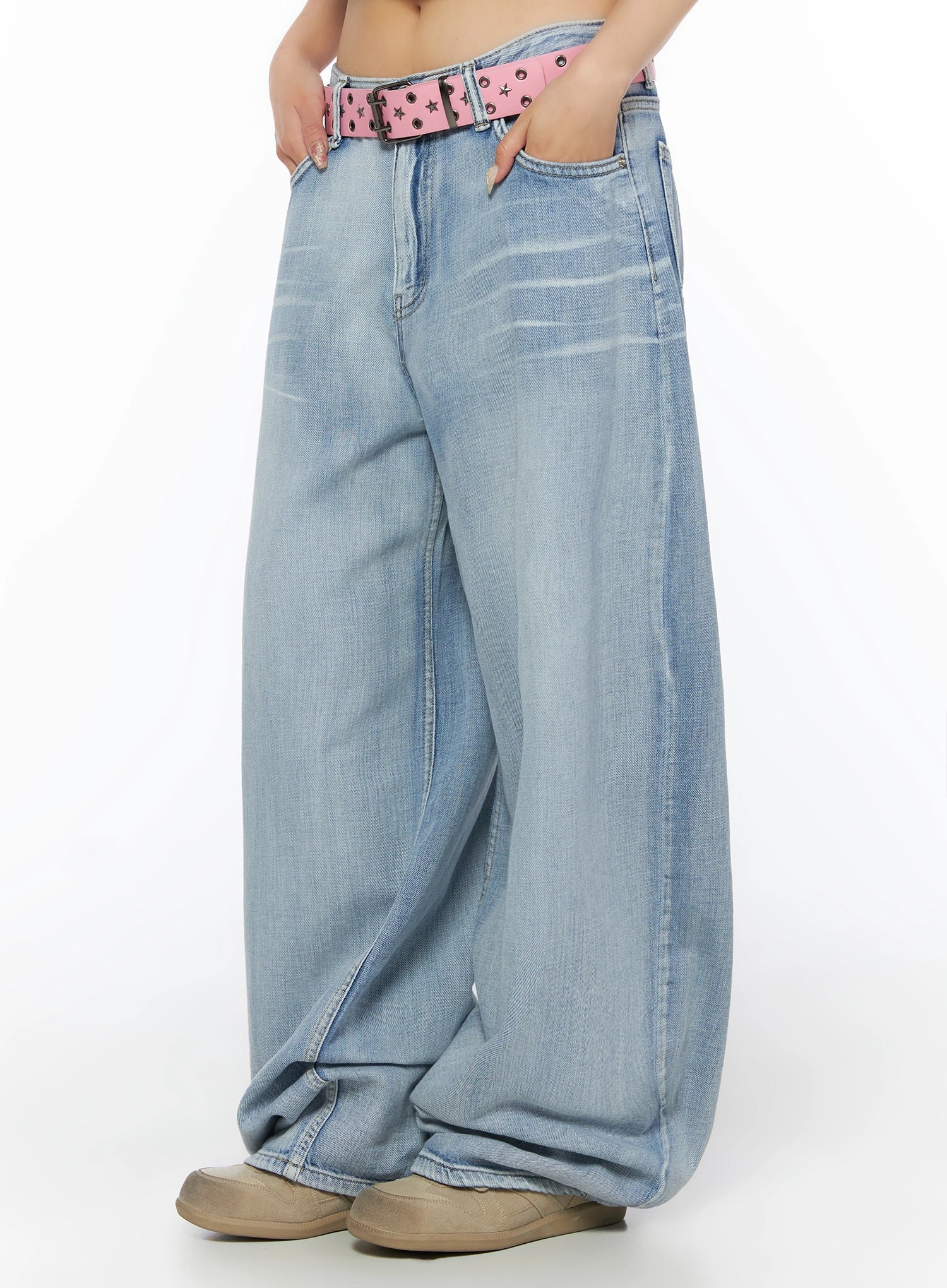 Kit Washed Wide Leg Jeans IL523