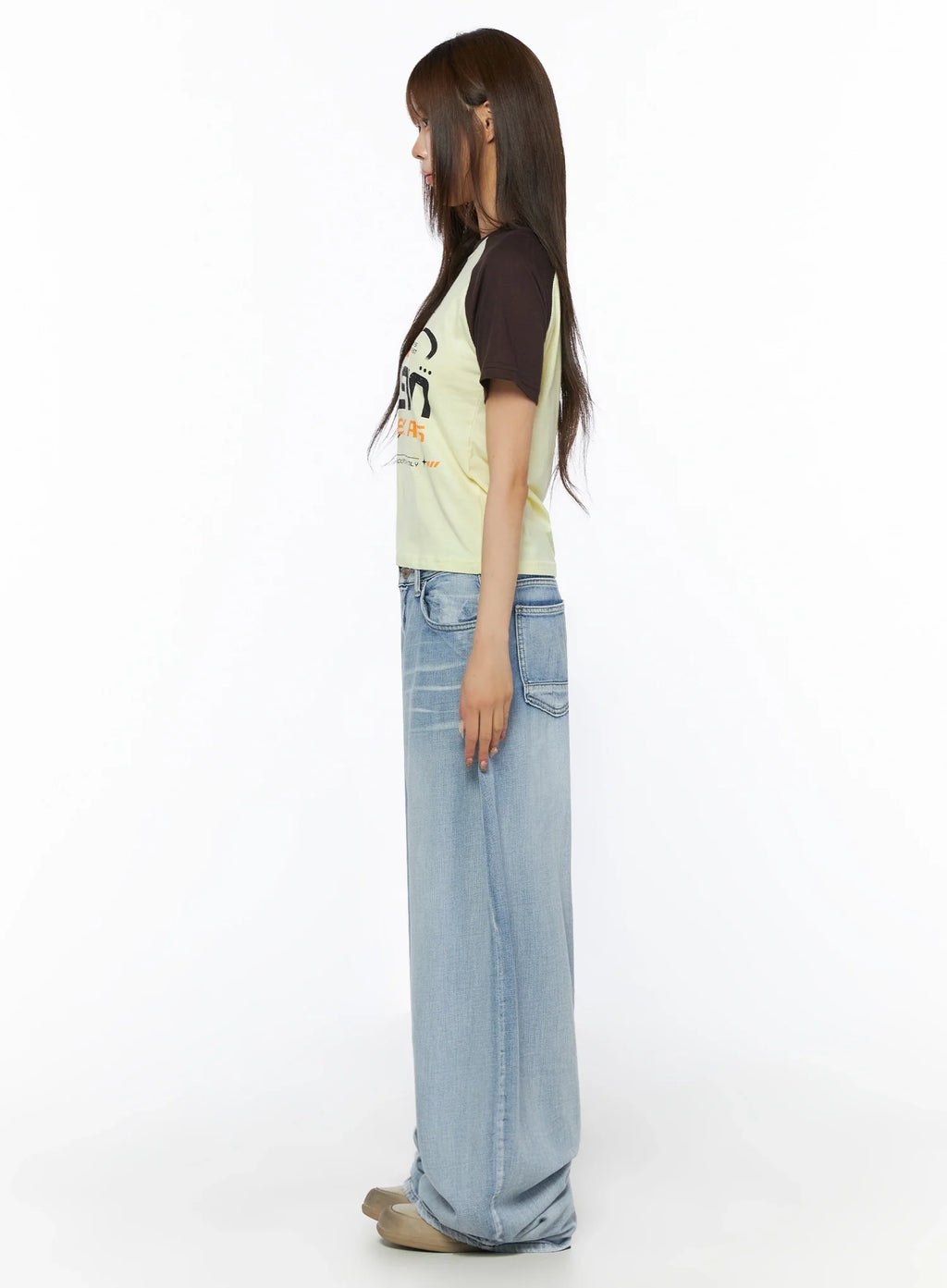Kit Washed Wide Leg Jeans IL523