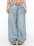 Kit Washed Wide Leg Jeans IL523