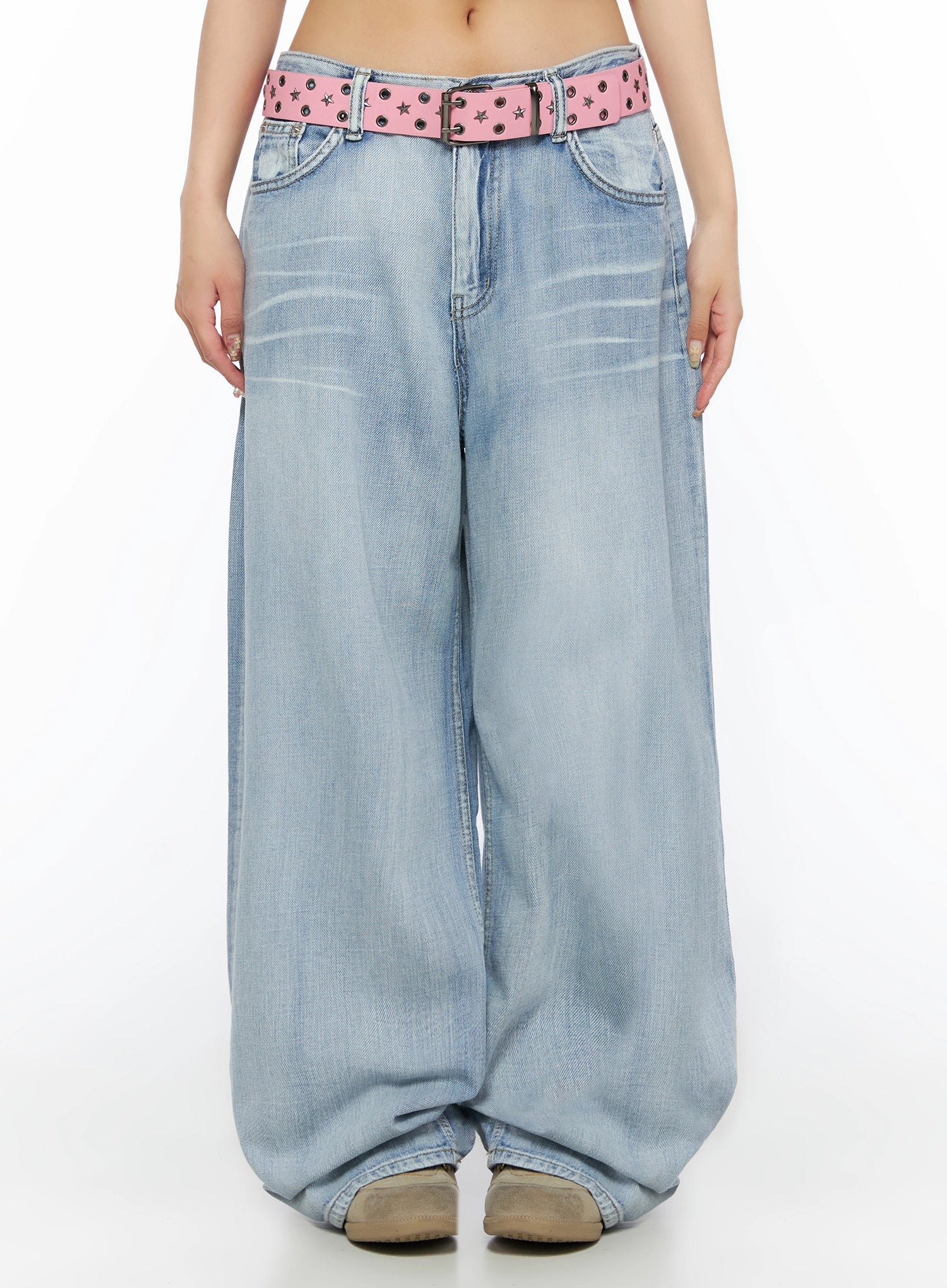 Kit Washed Wide Leg Jeans IL523