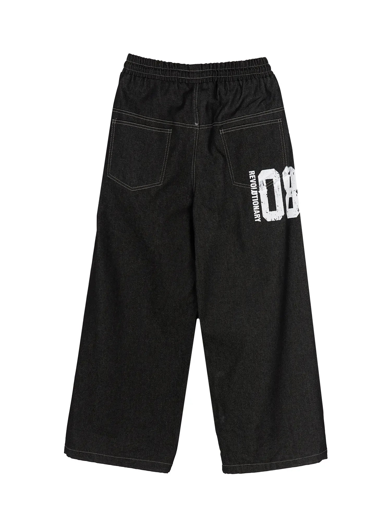 Kris Back Graphic Baggy Jeans IL524